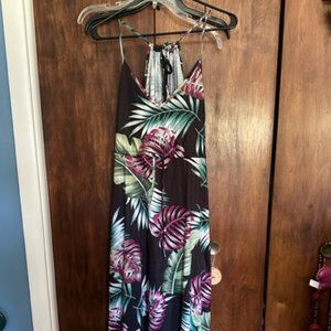 Womens Boho Tropical Summer Maxi Dress Medium